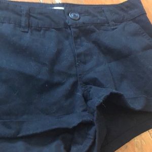 Black jeans shorts